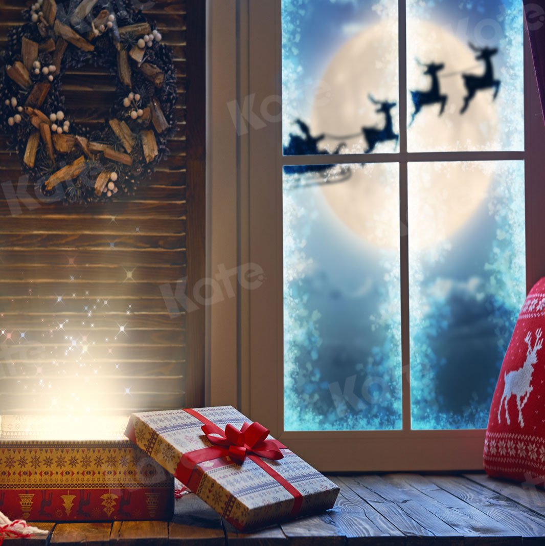 Kate 写真撮影のための木々を背景にクリスマス冬のワンダーランド