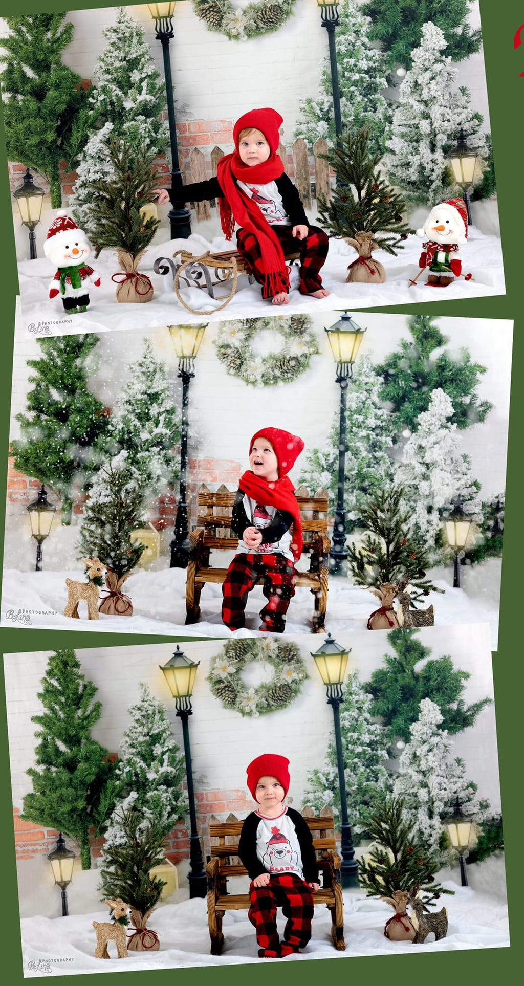 Kate クリスマスライトの木の写真撮影の背景設計された Emetselch