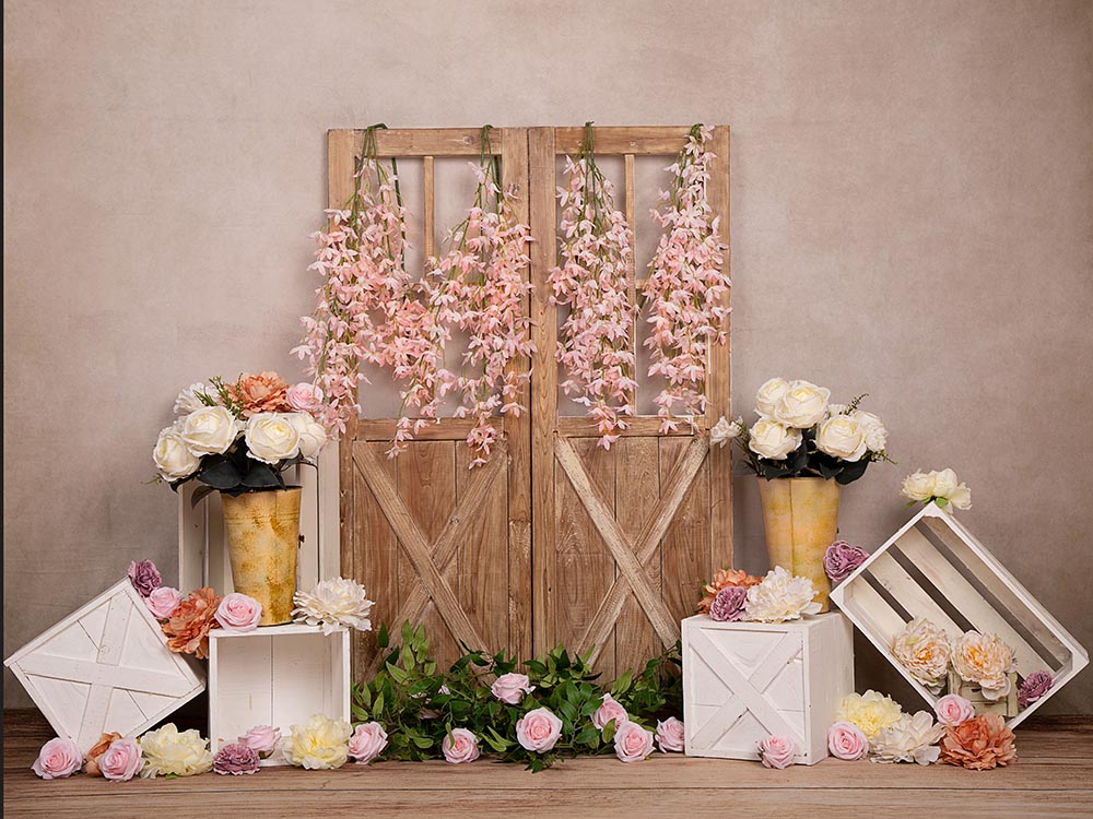Kate 春の花のドアの背景
