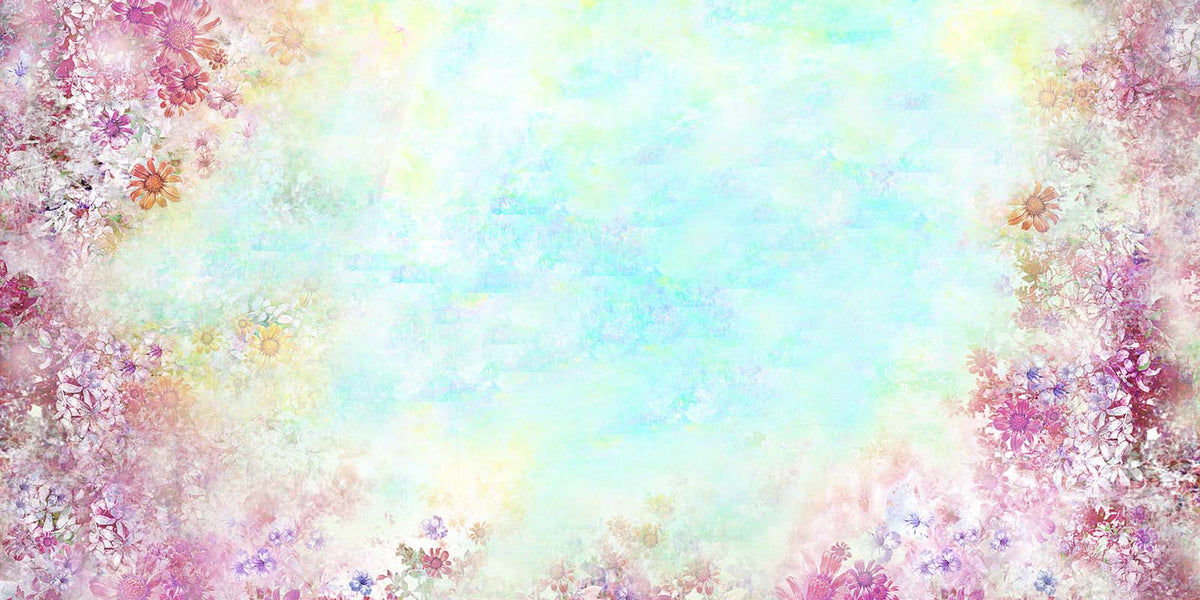 Kateファインアートフローラルパープルの背景GQデザイン