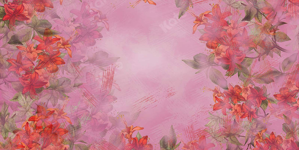 Kate ファインアート花の赤い背景
