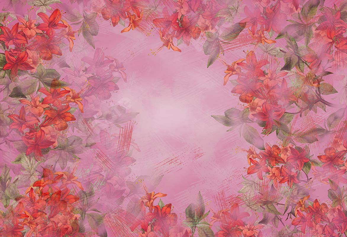 Kate ファインアート花の赤い背景