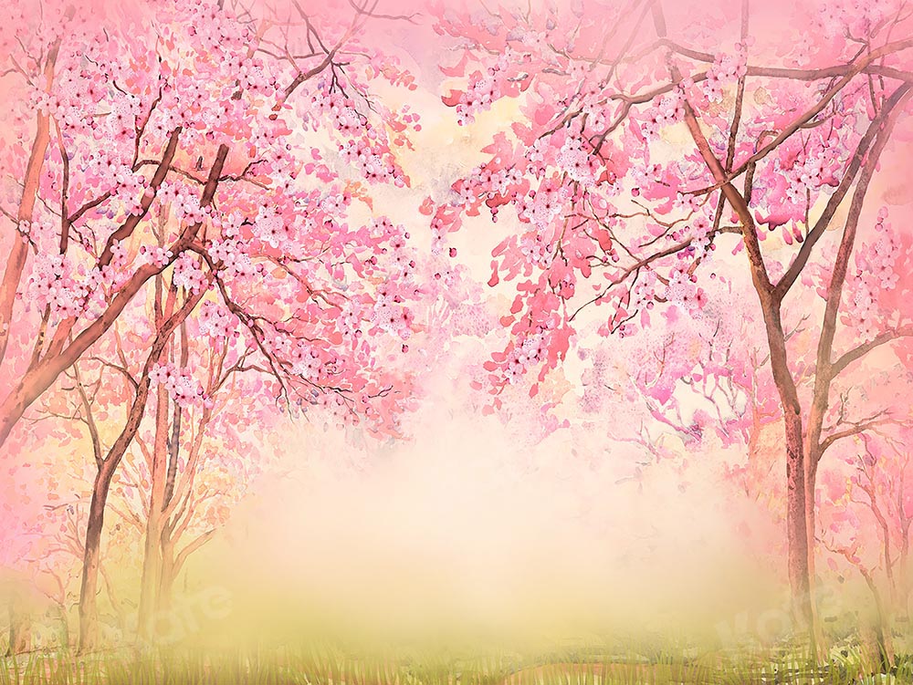 Kate 春のピンクの花の背景