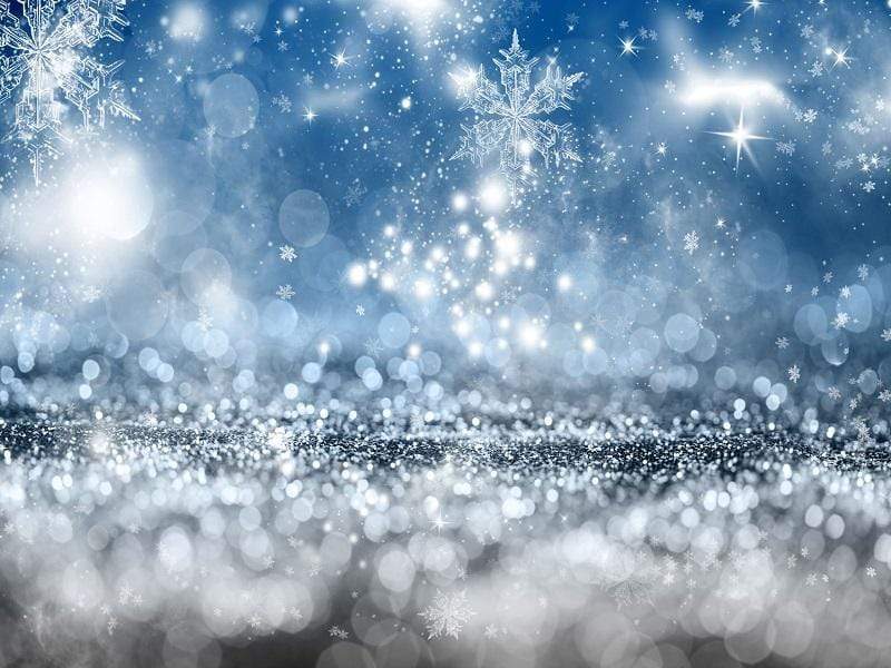 Kate写真のブルーボケクリスマススノーフレークの背景