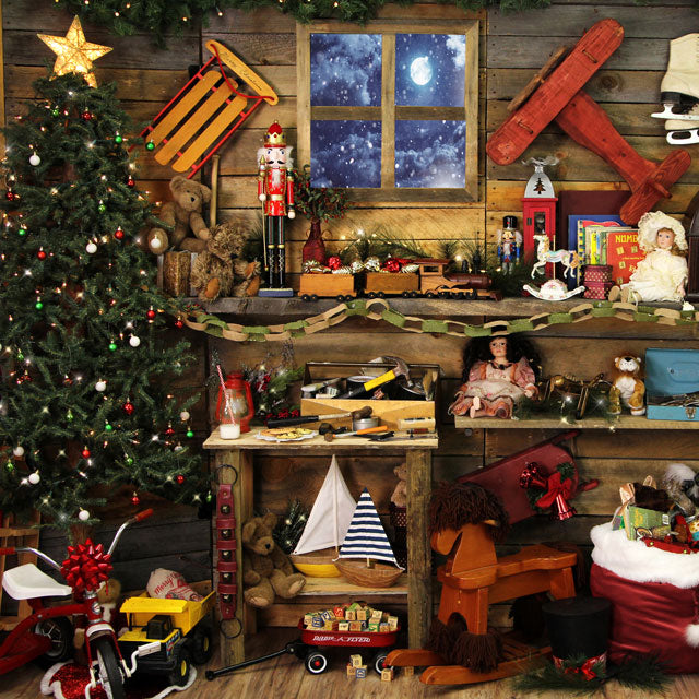 Kate レトロな建設室のクリスマスの背景