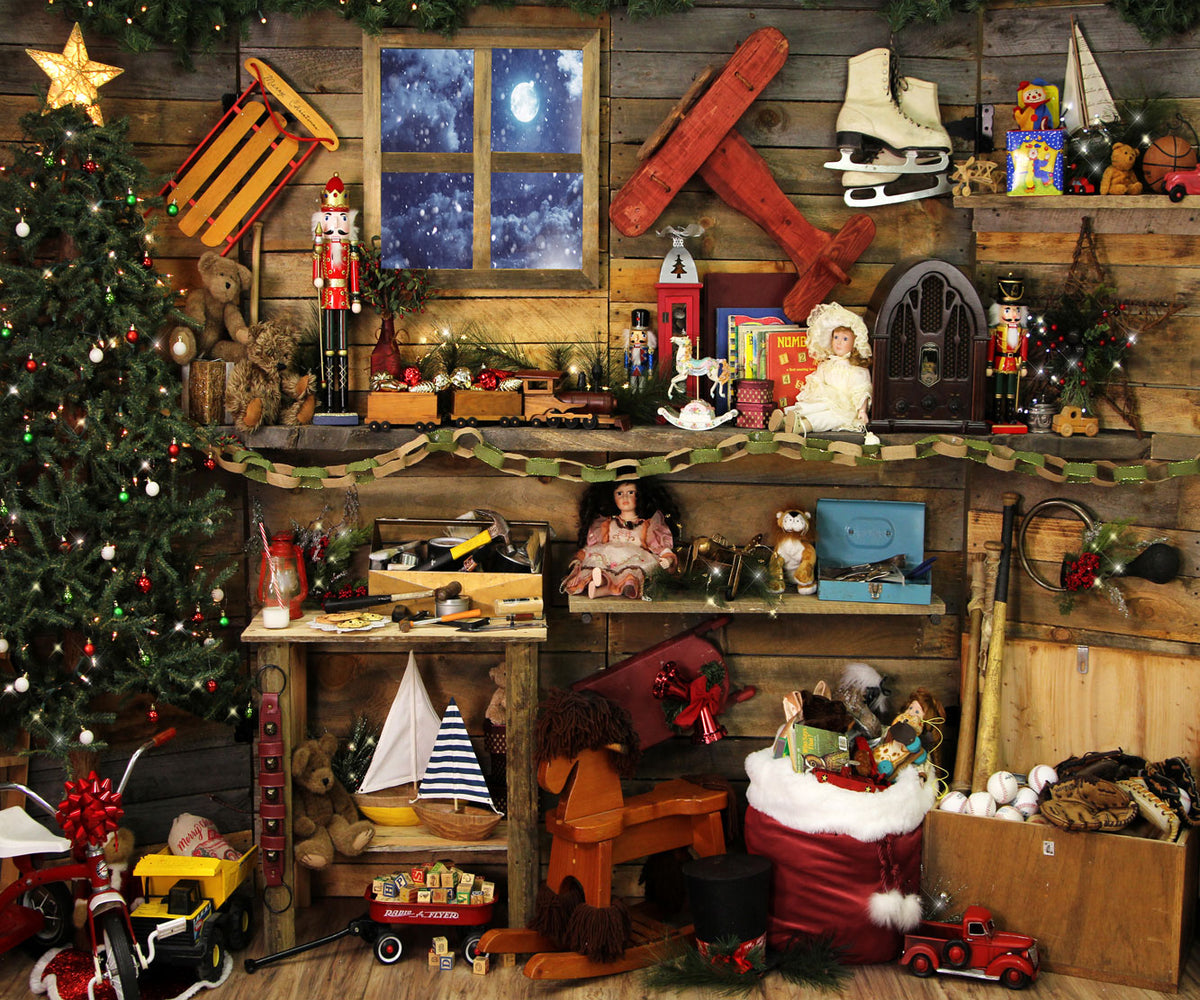 Kate レトロな建設室のクリスマスの背景