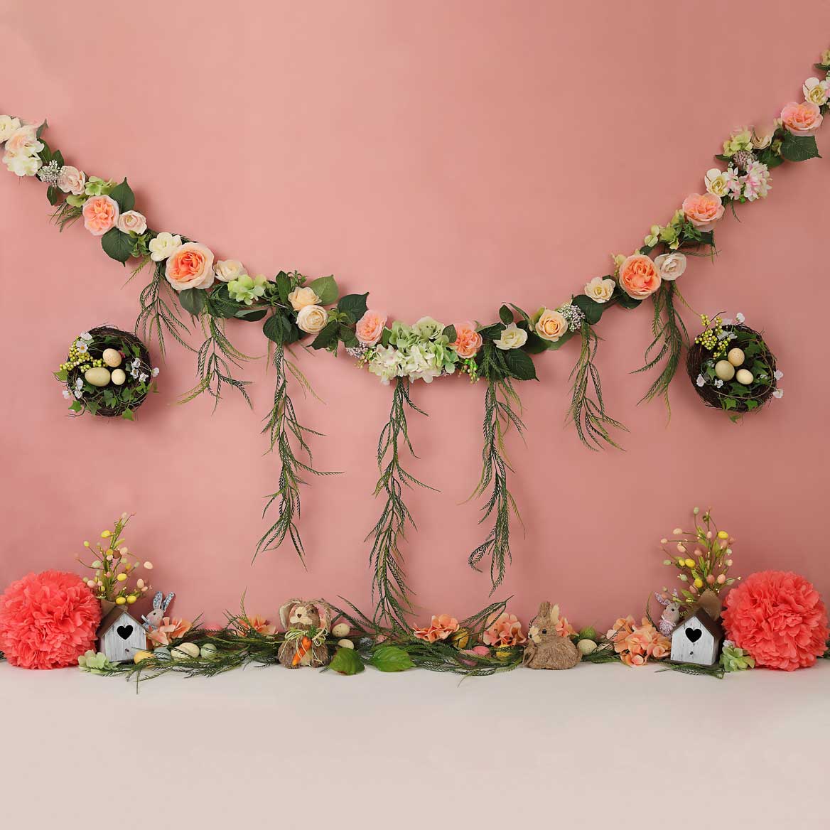 Kate 甘い美しさとイースター/春の花ピンクの背景