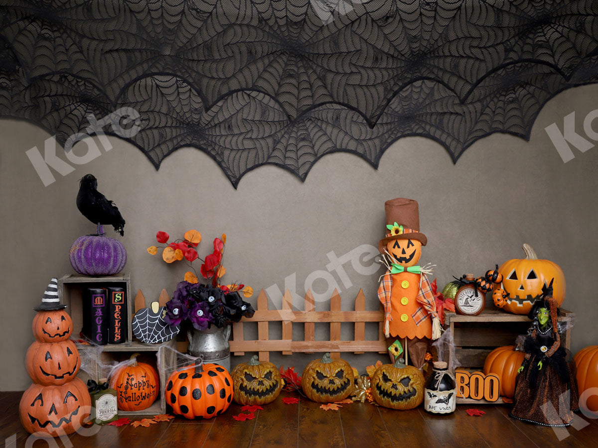 Kate 写真のハロウィンのカボチャの背景 によって設計されたMelissa King
