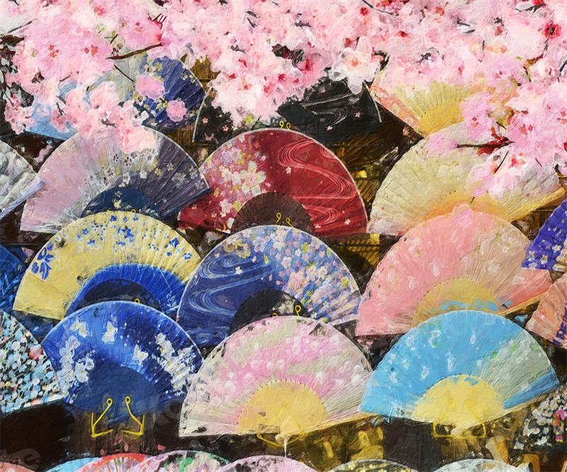 Kate 写真家のスタジオのためのファンの女の子の日桜の大人のスタイルの背景布