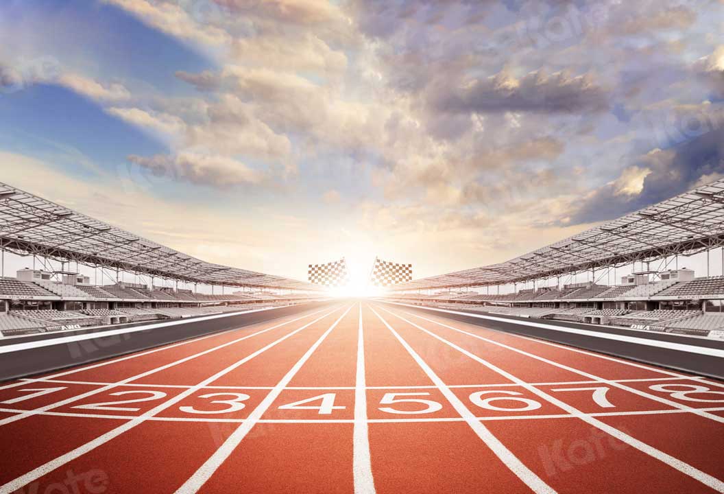 写真撮影のためのkateつの競技スポーツアリーナ実行の背景