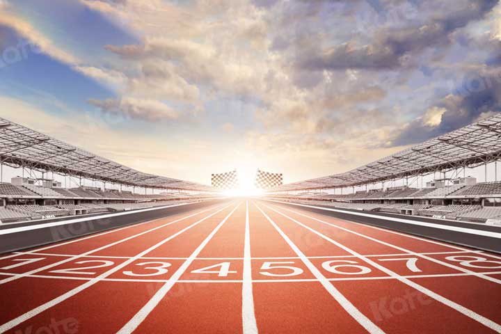 写真撮影のためのkateつの競技スポーツアリーナ実行の背景