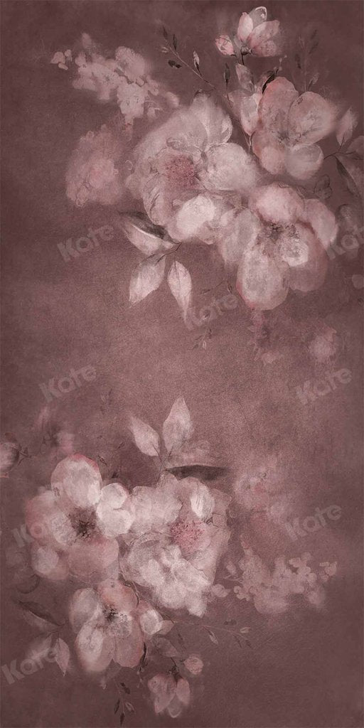 kate抽象的な花の背景ピンクの油絵テクスチャファインアート花GQによって設計された