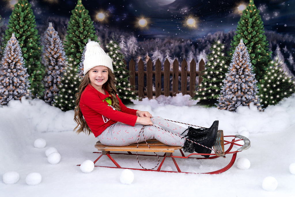 Kate クリスマスツリーの農場の写真撮影の背景
