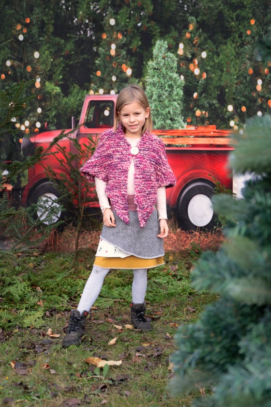 Kate 赤い車のクリスマスツリーファームの背景 によって設計された Pine Park Collection