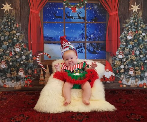 Kate レトロなクリスマスツリーギフト背景 によって設計された  Chain Photography