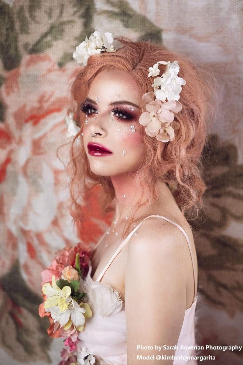 Kate 写真スタイルのためのファインアートパターンの花の背景