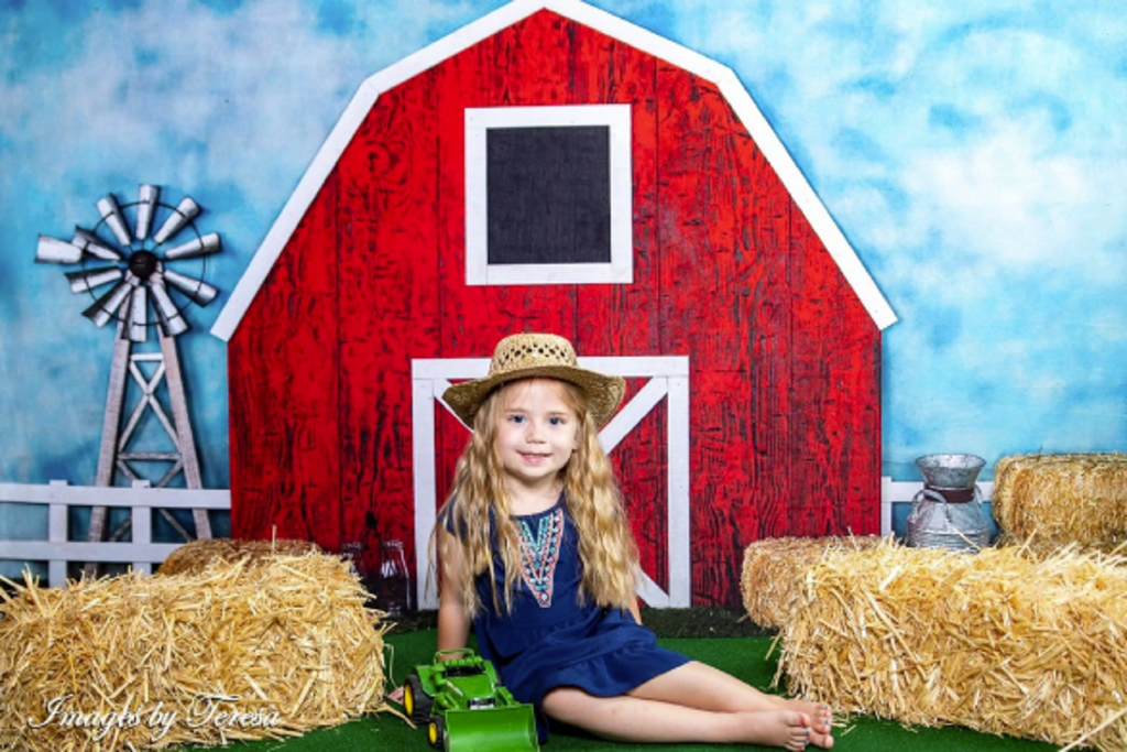 Kate バーンヤード楽しい子供たちの夏の背景