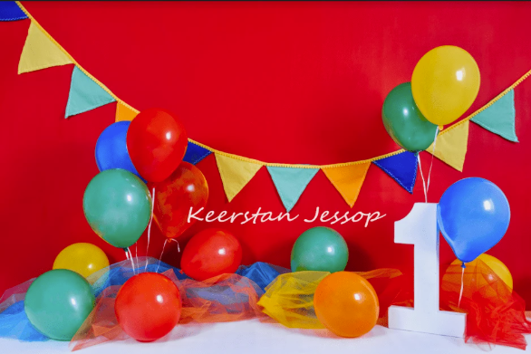 Kate メインの1歳の誕生日の背景