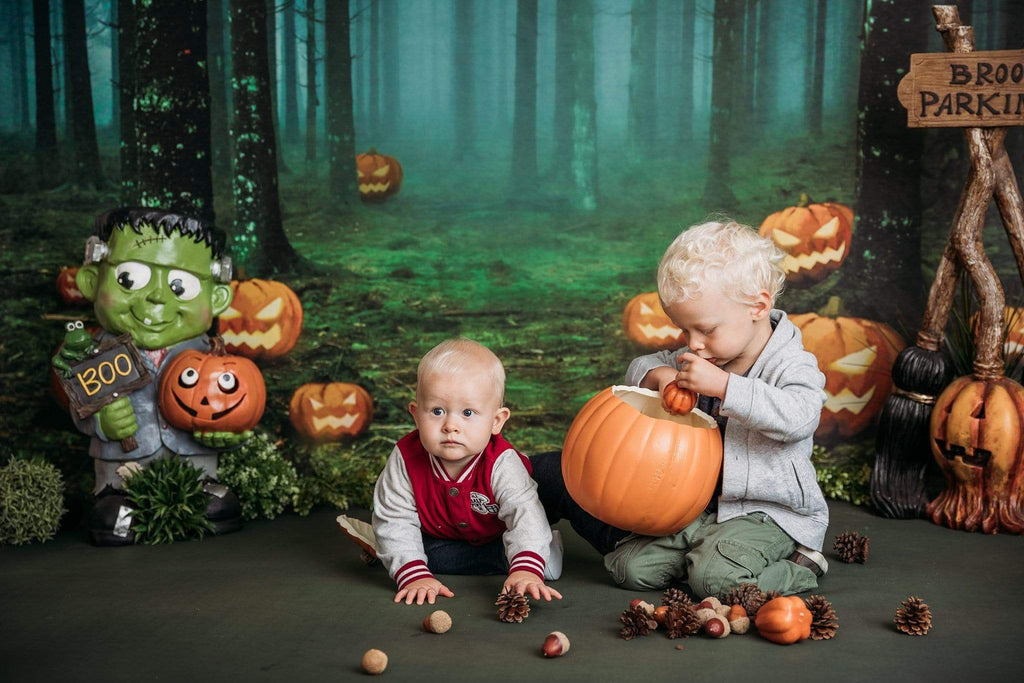 Kate ハロウィン背景カボチャの森