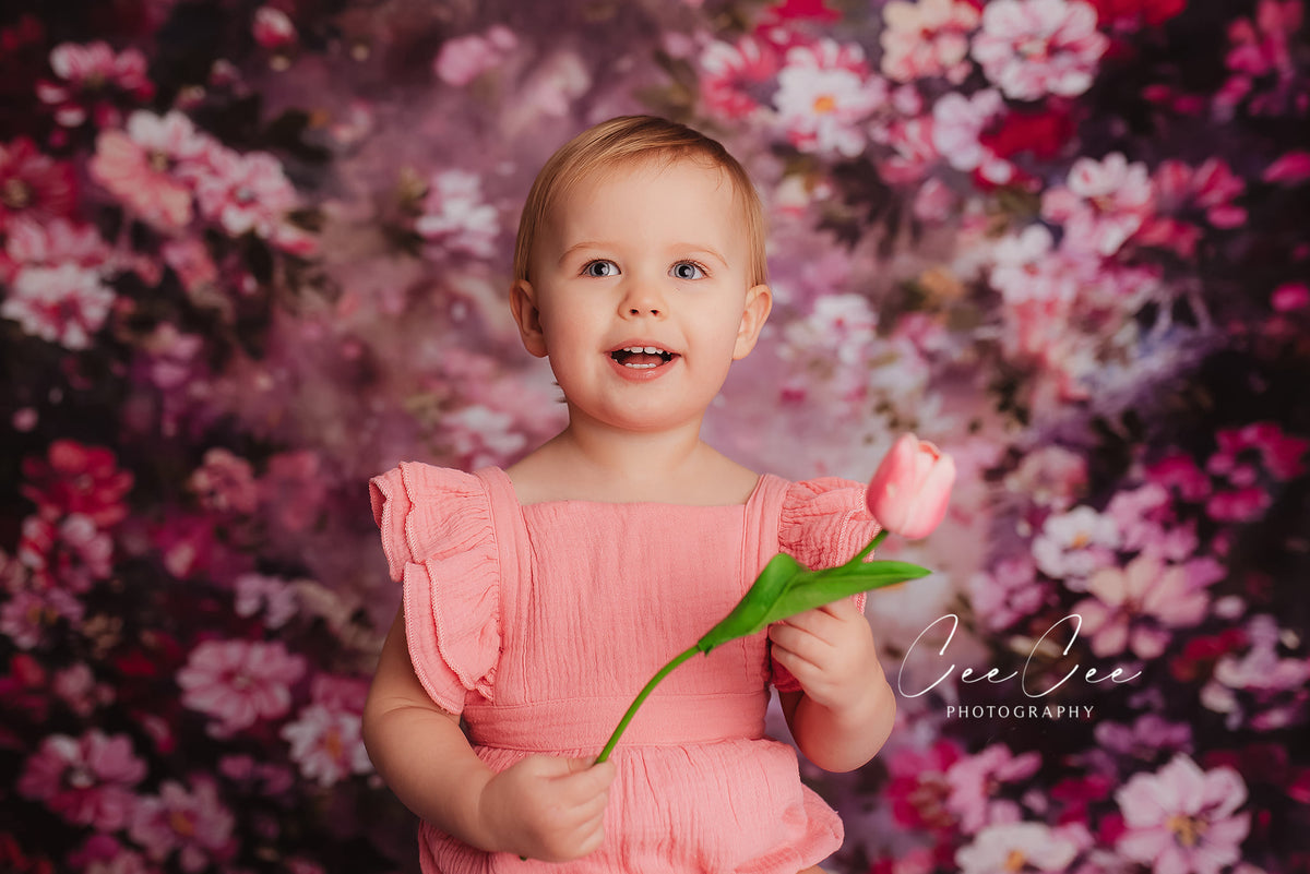 Kate 写真のファンタジー紫花バレンタイン背景