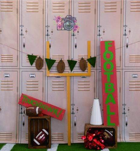 Katebackdrop£ºKate Sports Football Lockers Backdrop Designed by Leann West