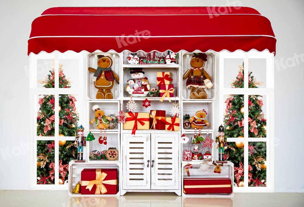 ケイトクリスマスショップ背景ギフトシェルフ