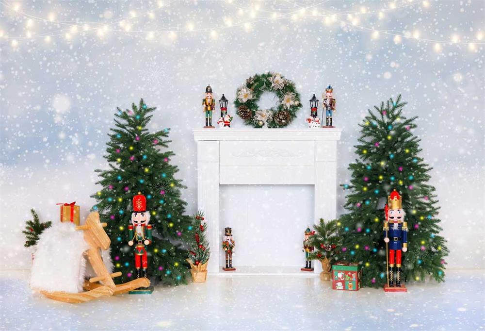 写真撮影のためのkateクリスマス冬の背景クローゼット雪