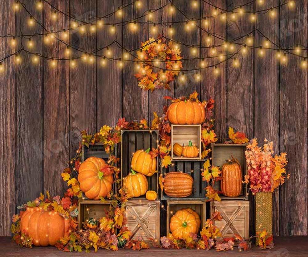 Kateハロウィーンのカボチャの背景の秋