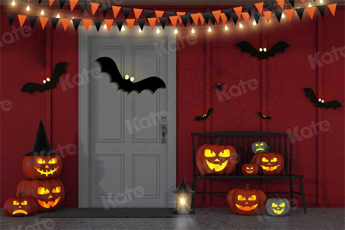 kateハロウィーンのカボチャの背景写真のための諸聖人の日