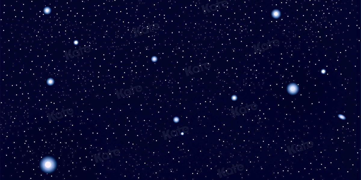 チェーン写真によって設計された写真撮影のためのKate青い星空の背景の夜