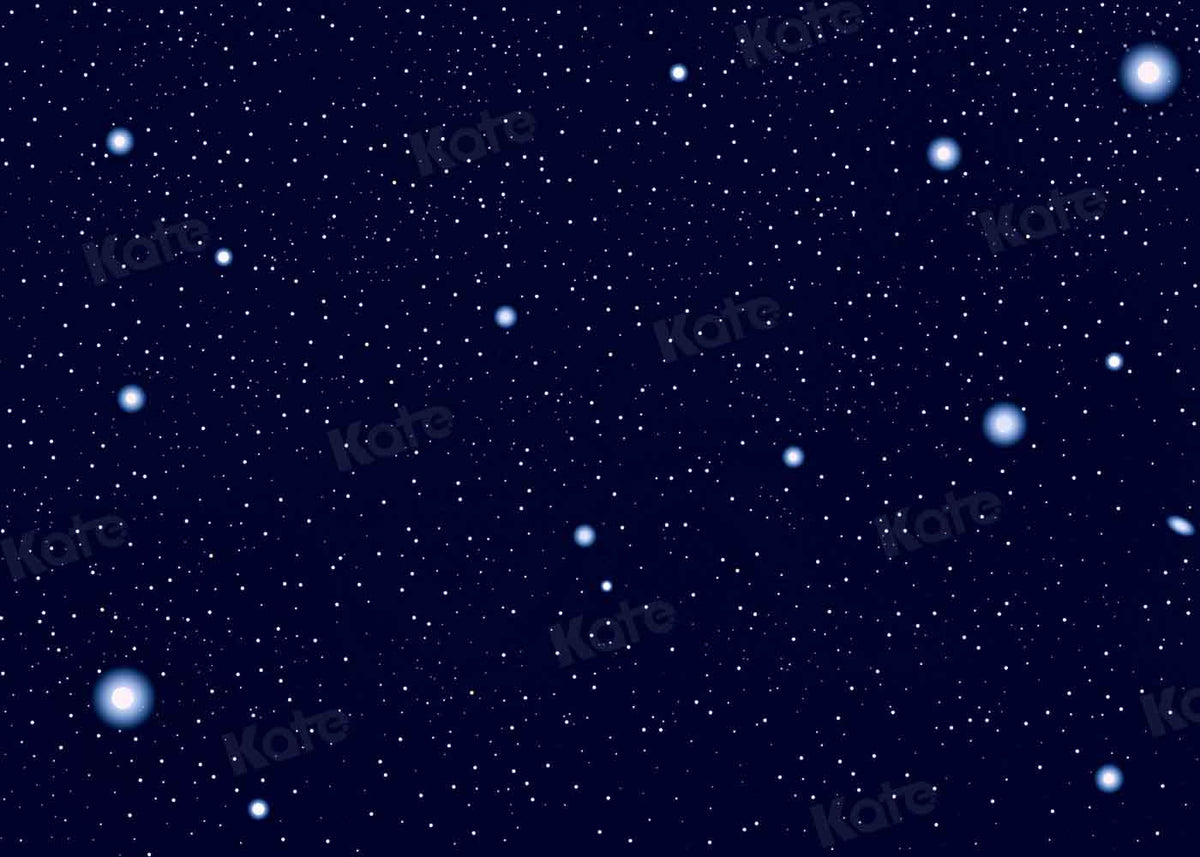 チェーン写真によって設計された写真撮影のためのKate青い星空の背景の夜