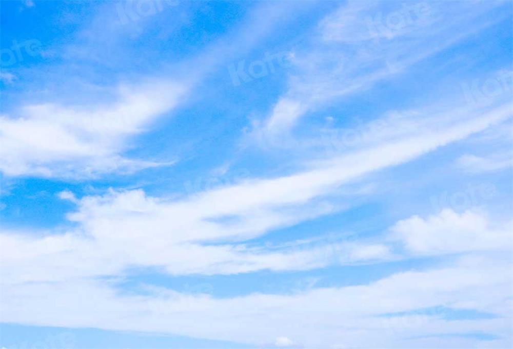 kate風景青い空の背景写真撮影のための白い雲